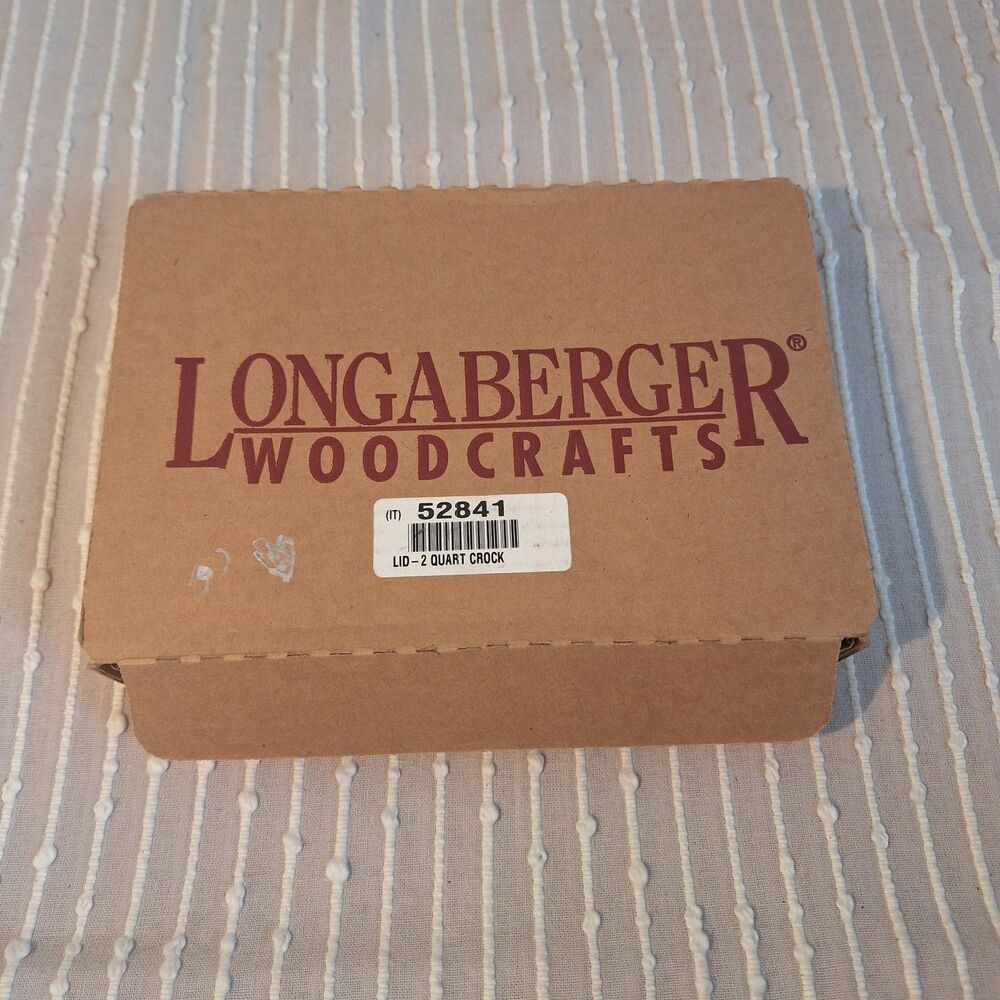 LONGABERGER LID FOR 2 QUART CROCK NEW IN BOX #52841 NEW